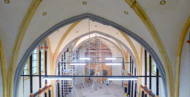 Badigeon à la chaux et décors